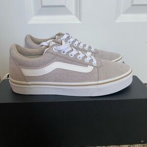 Vans Light Tan Canvas Sneakers with White Trim